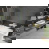 Mexen Cubik obdĺžniková vaňa 170 x 70 cm s krytom a jednokrídlovou zástenou 100 cm, priehľadná, zlatá - 550317070X9410115000