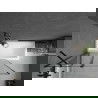 Mexen Cubik obdĺžniková vaňa 170 x 70 cm s obkladom a 1-krídlovou sprchovou zástenou 120 cm, Čierny vzor - 550317070X9412117070