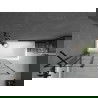 Mexen Cubik obdĺžniková vaňa 170 x 70 cm s obkladom a 1-krídlovou sprchovou zástenou 120 cm, Čierny vzor - 550317070X9412117077