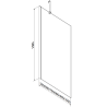 Mexen Vega obdĺžniková vaňa 150 x 70 cm s obkladom a 1-krídlovou sprchovou zástenou 80 cm, Čierny vzor - 550115070X9508007070
