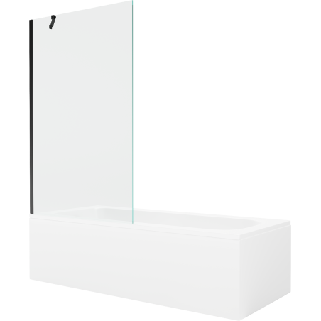 Mexen Vega obdĺžniková vaňa 150 x 70 cm s obložením a jednokrídlovou zástenou 100 cm, transparentná, čierna - 550115070X9510000?