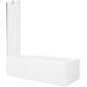 Mexen Vega obdĺžniková vaňa 160 x 70 cm s obkladom a 1-krídlovou zástenou 50 cm, transparentná, chróm - 550116070X9505000001
