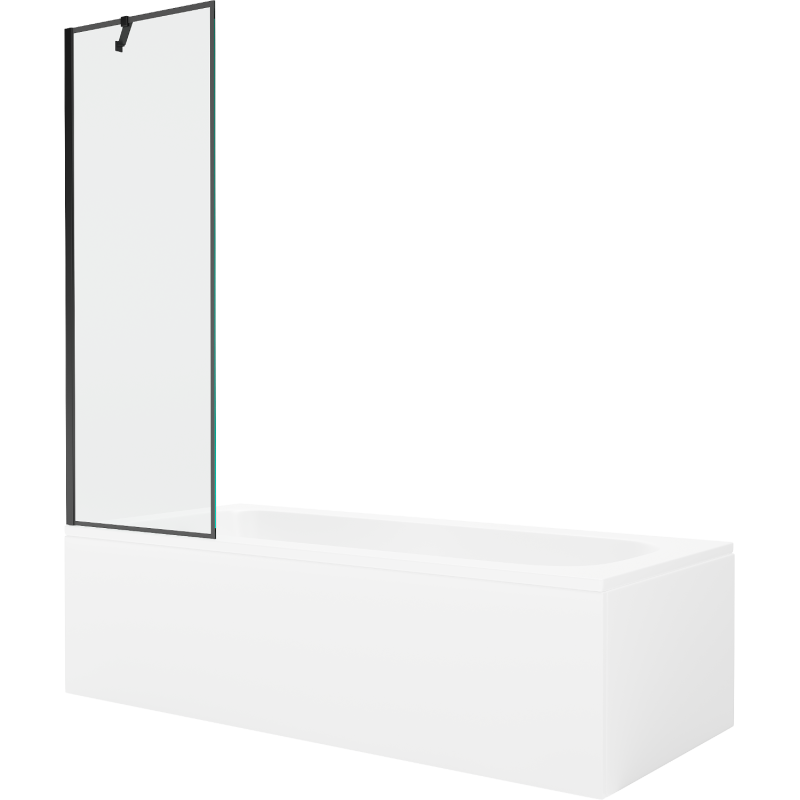 Mexen Vega obdĺžniková vaňa 160 x 70 cm s krytom a 1-krídlovými dverami 60 cm, čierny vzor - 550116070X9506007070