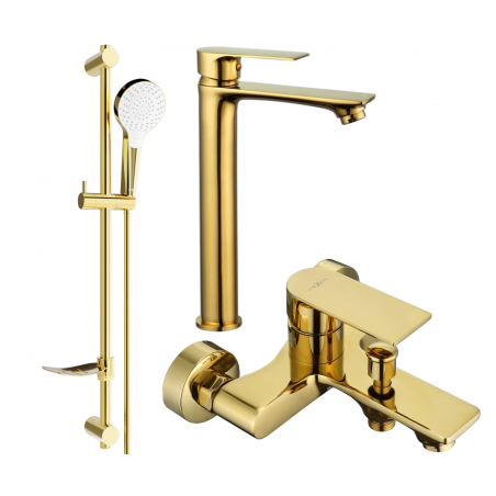 Mexen Royo DF05 kúpeľňový set, zlatý - 72213DF05-50