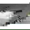 Mexen Vega obdĺžniková vaňa 160 x 70 cm s krytom a jednoskrídlovou zástěnou 90 cm, transparentná, čierna - 550116070X9509000070