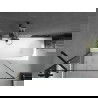 Mexen Vega obdĺžniková vaňa 160 x 70 cm s obkladom a 1-krídlovou sprchovou zástenou 100 cm, Čierny vzor - 550116070X9510007070