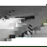 Mexen Vega obdĺžniková vaňa 170 x 70 cm s obložením a 1-krídlovým paravanom 80 cm, transparentná, čierna - 550117070X9508000070