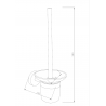 Mexen Loft WC kefa, chróm - 7012650-00