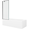 Mexen Vega obdĺžniková vaňa 170 x 70 cm s obložením a 1-krídlovým paravánom 70 cm, čierny vzor - 550117070X9507007070