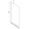 Mexen Vega obdĺžniková vaňa 170 x 70 cm s obkladom a 1-krídlovou sprchovou zástenou 70 cm, Čierny vzor - 550117077X9507007077
