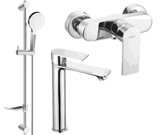 Mexen Royo DF05 sprchová súprava, chróm - 72214DF05-00