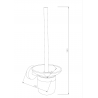 Mexen Loft WC kefa, čierna - 7012650-70