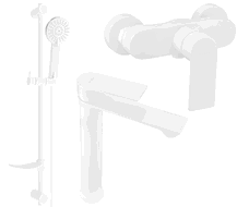 Mexen Royo DF40 sprchový set, biely - 72214DF40-20