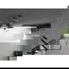 Mexen Vega obdĺžniková vaňa 180 x 80 cm s obkladom a 1-krídlovou sprchovou zástenou 50 cm, Čierny vzor - 550118080X9505007070