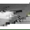 Mexen Vega obdĺžniková vaňa 180 x 80 cm s obkladom a 1-krídlovou sprchovou zástenou 80 cm, Čierny vzor - 550118080X9508007070