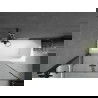 Mexen Vega obdĺžniková vaňa 150 x 70 cm s obkladom a 2-krídlovou zástenou 120 cm, Čierny vzor - 550115070X9212027070
