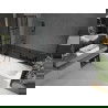 Mexen Vega obdĺžniková vaňa 150 x 70 cm s obkladom a 2-krídlovou zástenou 80 cm, Čierny vzor - 550115070X9208027077
