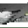 Mexen Vega obdĺžniková vaňa 150 x 70 cm s obkladom a 2-krídlovou zástenou 120 cm, Čierny vzor - 550115070X9212027077