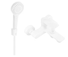 Mexen Royo R05 vaňová batéria so sprchovou súpravou, biela - 7223R05-20