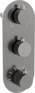 Mexen Kai termostatická batéria na vaňu a sprchu s 3 výstupmi, grafit - 77603-66