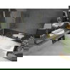 Mexen Vega obdĺžniková vaňa 180 x 80 cm s obkladom a 2-krídlovou zástenou 100 cm, Transparentné, Zlatá - 550118080X9210025000