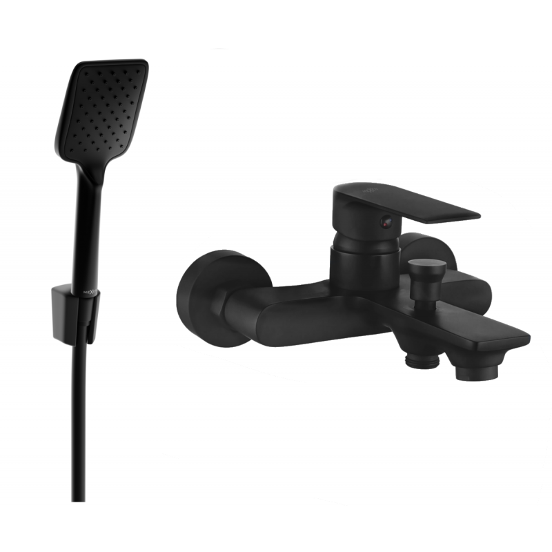 Mexen Royo R62 vaňová batéria so sprchovacou súpravou, čierna - 7223R62-70
