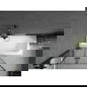 Mexen Vega obdĺžniková vaňa 180 x 80 cm s obkladom a 2-krídlovou zástenou 100 cm, Čierny vzor - 550118080X9210027077