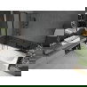 Mexen Vega obdĺžniková vaňa 150 x 70 cm s obkladom a 1-krídlovou sprchovou zástenou 80 cm, Čierny vzor - 550115070X9408117070