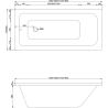 Mexen Vega obdĺžniková vaňa 150 x 70 cm so zástenou a 1-krídlovými dverami 100 cm, transparentná, čierna - 550115070X9410117000