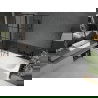 Mexen Vega obdĺžniková vaňa 180 x 80 cm s obkladom a 1-krídlovou sprchovou zástenou 100 cm, Čierny vzor - 550118080X9410117077