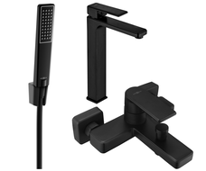 Mexen Mino R72 set na vaňu, čierny - 72413R72-70