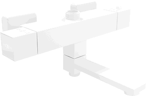 Mexen Cube termostatická batéria vaňovo-sprchová, biela - 77910-20
