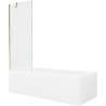 Mexen Vega obdĺžniková vaňa 170 x 70 cm s panelom a jednokrídlovou zástenou 70 cm, transparentná, zlatá - 550117070X9507000050