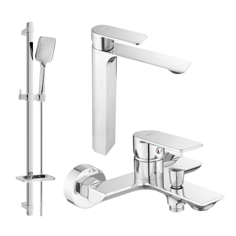Mexen Alexa DQ62 kúpeľňová súprava, chróm - 71213DQ62-00