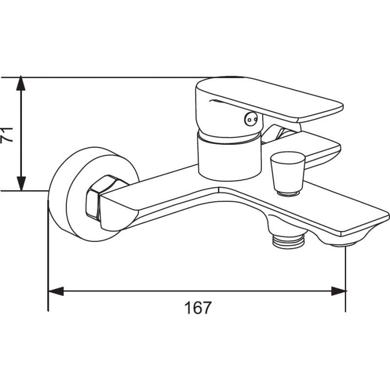 Mexen Alexa R62 vaňový set, chróm - 71213R62-00