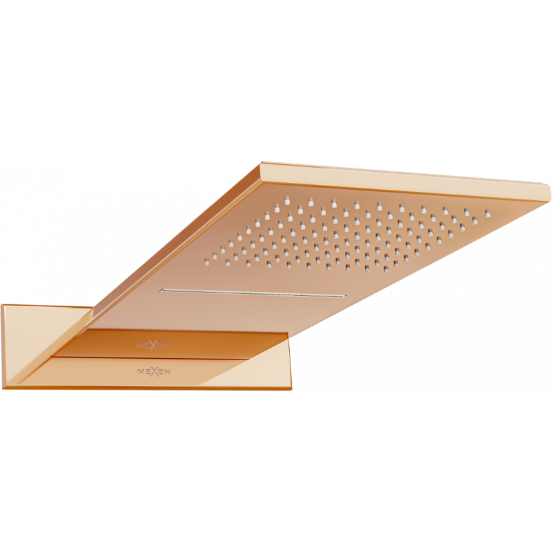Mexen Waterfall dažďová hlavica slim 50 x 22 cm, ružové zlato - 79190-60