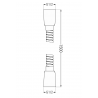 Mexen sprchová hadica 150 cm, biela- 79460-20