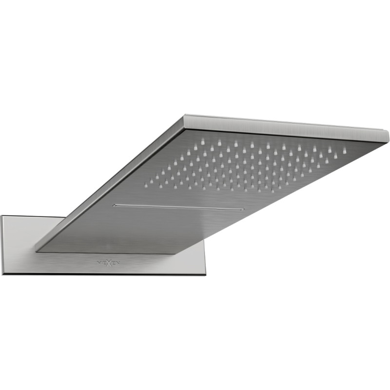 Mexen Waterfall sprcha slim 50 x 22 cm, kartáčovaná zbraňovo šedá - 79190-66