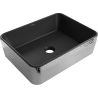 Mexen Catia umývadlo na doske 48 x 37 cm, čierna matná/strieborný vzor šupiny - 21314872