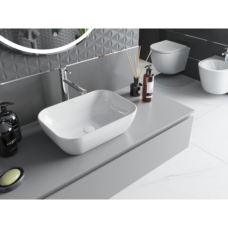 Mexen Rita umývadlo na dosku 45 x 32 cm, biela - 21084500