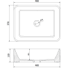 Mexen Catia umývadlo na dosku 48 x 37 cm, Zelená bledomatná - 21314848