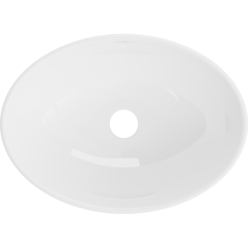 Mexen Elza umývadlo na dosku 40 x 33 cm, biela/zlatá vzor línie - 21014017