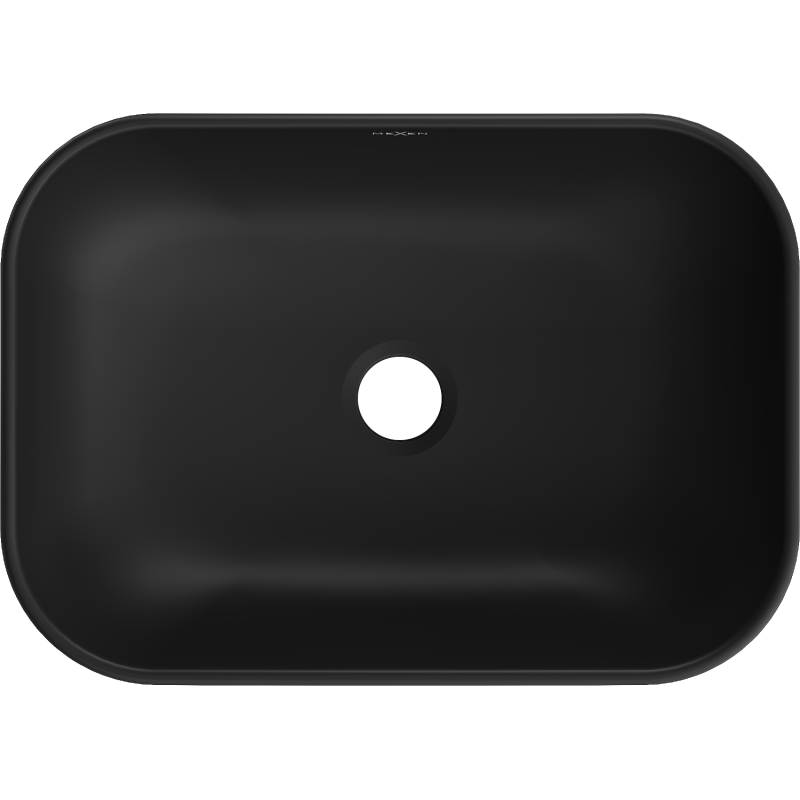 Mexen Rita umývadlo na dosku 45 x 32 cm, čierny mat/strieborný vzor šupiny - 21084572