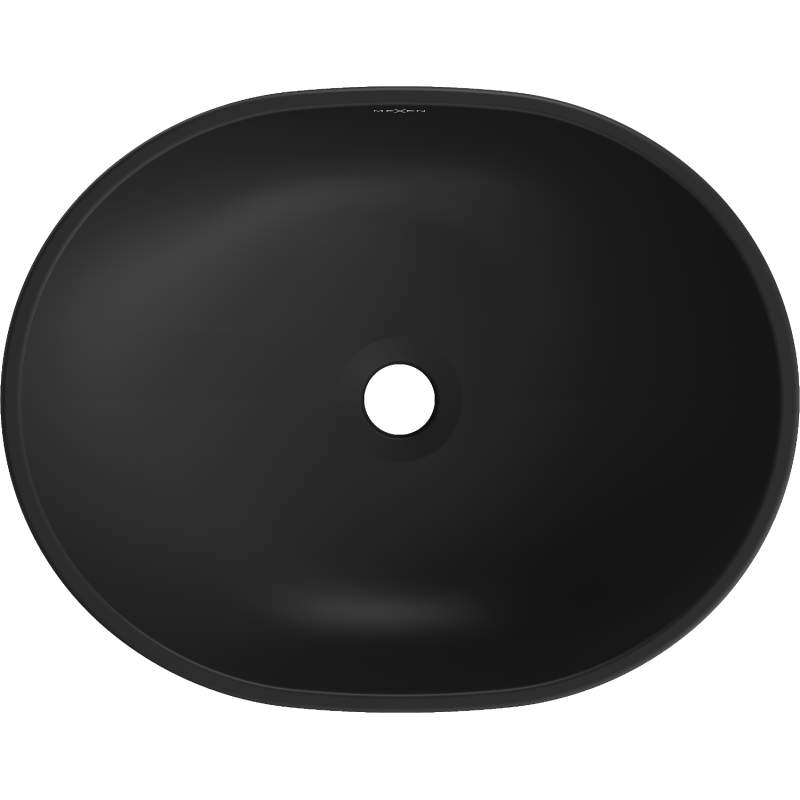 Mexen Viki umývadlo na dosku 48 x 35 cm, čierna matná/strieborný vzor línie - 21054873