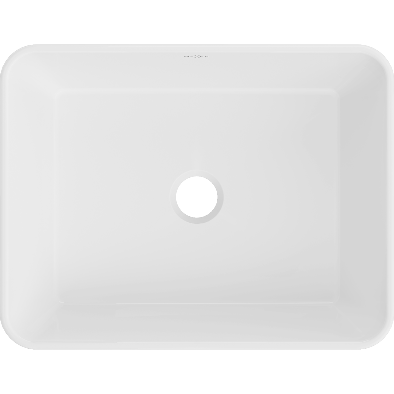 Mexen Catia umývadlo na dosku 48 x 38 cm, biela/zlatá vzor línie - 21314817