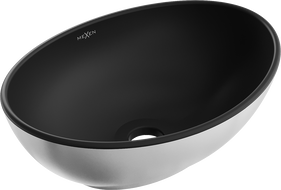 Mexen Elza umývadlo na dosku 40 x 33 cm, čierny mat/strieborný - 21014024