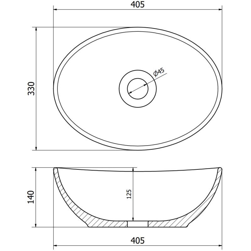 Mexen Elza umývadlo na dosku 40 x 33 cm, biela/zlatá vzor mriežka - 21014009