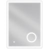 Mexen Kala osvetlené kúpeľňové zrkadlo s kozmetickým zrkadielkom 60 x 80 cm, LED 6000K, proti zahmlievaniu - 9820-060-080-611-00