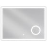 Mexen Kala LED kúpeľňové zrkadlo s kozmetickým zo 80 x 60 cm, LED 6000K, proti zahmlievaniu - 9820-080-060-611-00