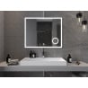 Mexen Kala osvetlené kúpeľňové zrkadlo s kozmetickým zrkadielkom 100 x 80 cm, LED 6000K, antivap - 9820-100-080-611-00